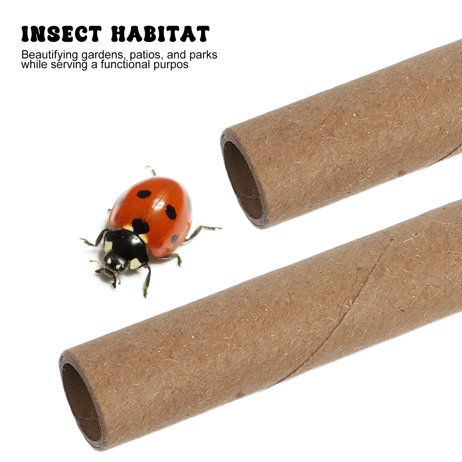100Pcs Brown Cardboard Nesting Tubes for Bees 6 Inch Length 8Mm Id Solitary Bee Refill Inserts Garden Insect Hotel