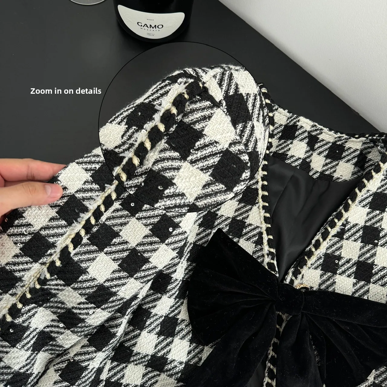 Ele Long Sve Tenue femme avec noeud jupe trapèze ensemble deux pièces pour l'automne Faionable et Sli