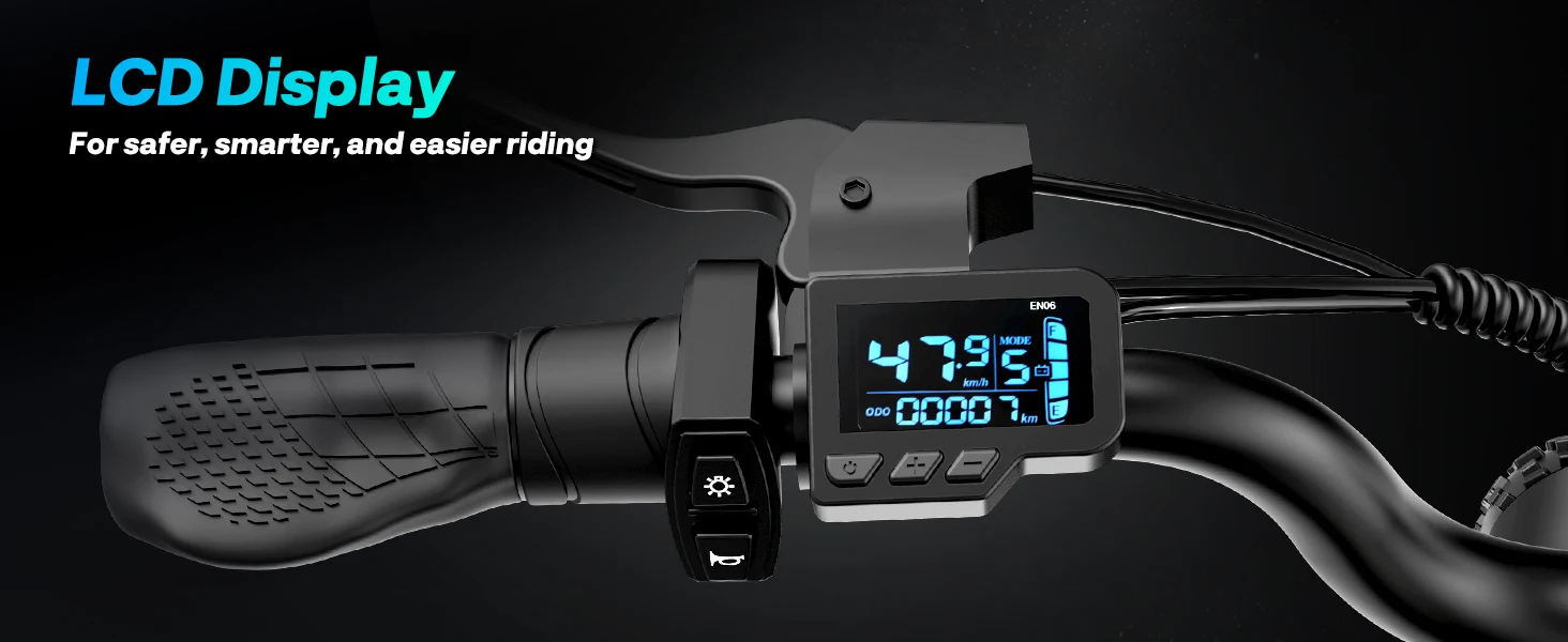 YVY K20 Lite 1500W Electric Bike for Adults 30MPH 48V 15.6Ah Off-road Trail 20*4 Inch Fat Tire E Bike 7 Speed Mountain Bike