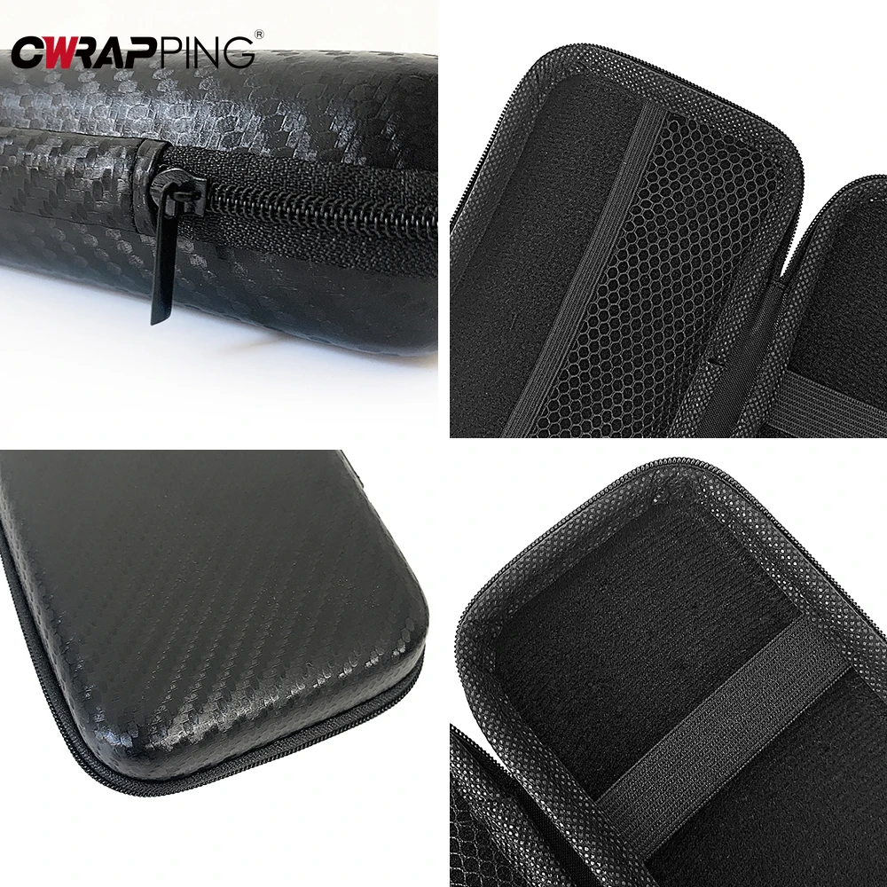 Car Terminal Removal Hard Case Portable Storage Bag Auto Repair Tool Kit Storage Carbon Fiber Pattern with Zipper Bag for Car