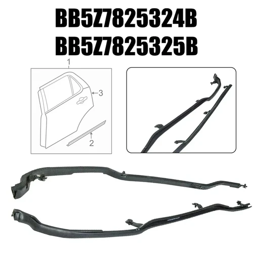 Imagen 2 del producto Tiras de sellado de burlete izquierda/derecha de puerta trasera para Ford Explorer 2011-2019 BB5Z 7825324 B BB5Z 7825325 B B B