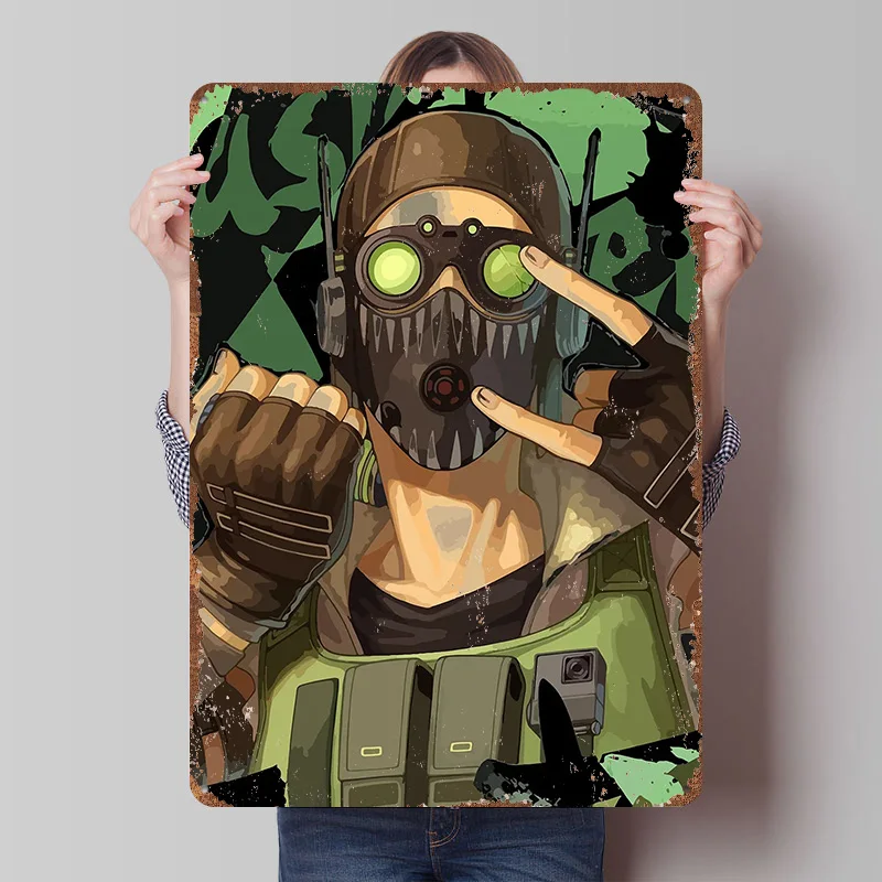 Octane From Apex Legends Printing Poster Customized Retro Wall Art Vintage Metal Signs for Mancave Gaming Room Decoration Cozy