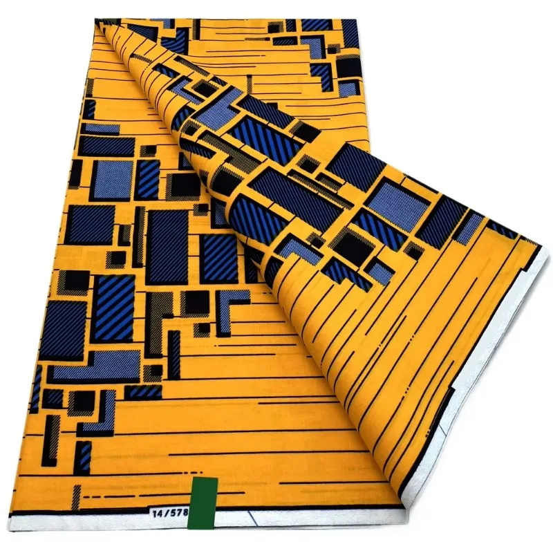 حقيقي نسيج الشمع الأفريقي الشمع النيجيري أنقرة كتلة يطبع الباتيك Hollandaise النسيج الهولندية Pagne 6 ياردة لخياطة القماش 2023 #4