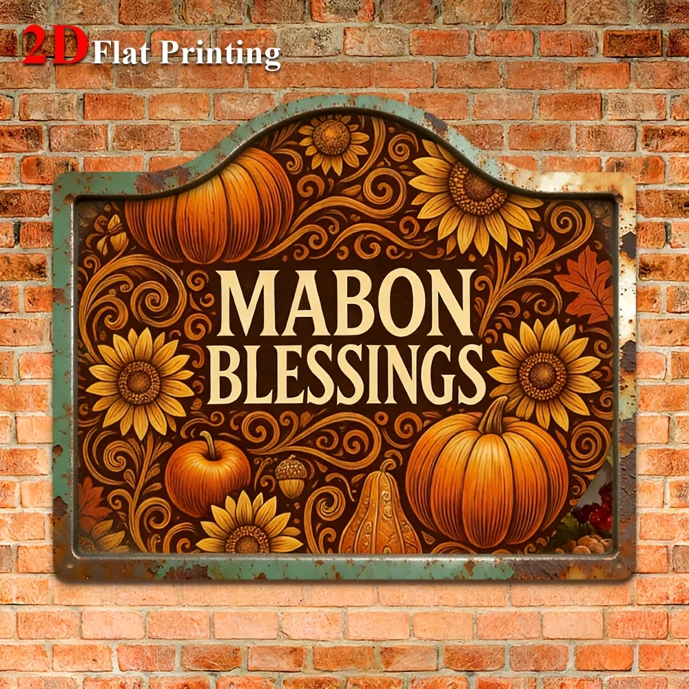 1pc, 2D Flat, Signs Metal Sheet Painting 