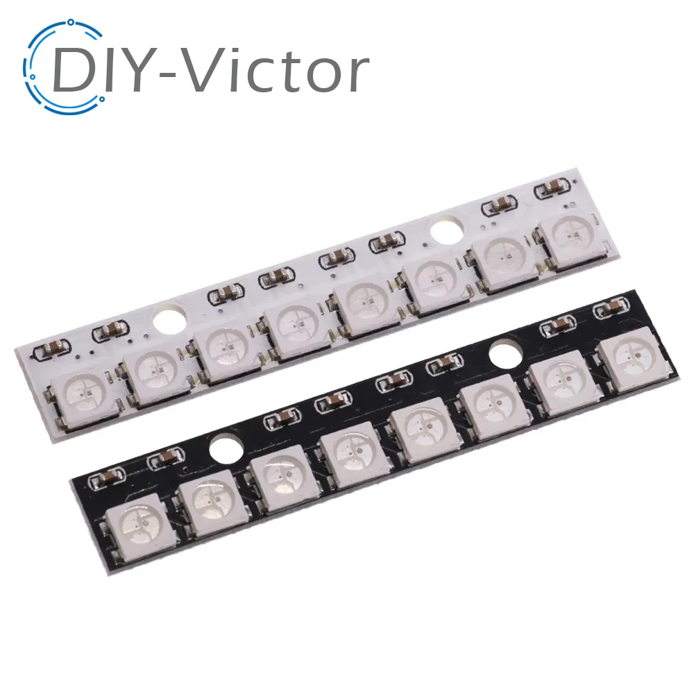 1Bit 3 4Bit 7Bit 8Bit 12Bit 16Bit 24Bit 32 64 bity WS2812 5050 RGB LED pierścień + zintegrowany sterownik moduł kontrolera dla Arduino DIY