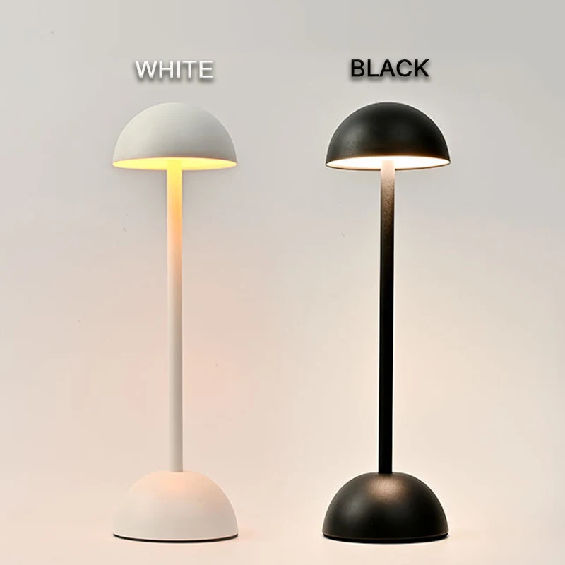 Imagem -02 - Portátil Led Battery Table Lamp Jantar Mood Light Recarregável Night Light Cordless Desk Lamp Cabeceira para o Quarto Cogumelo