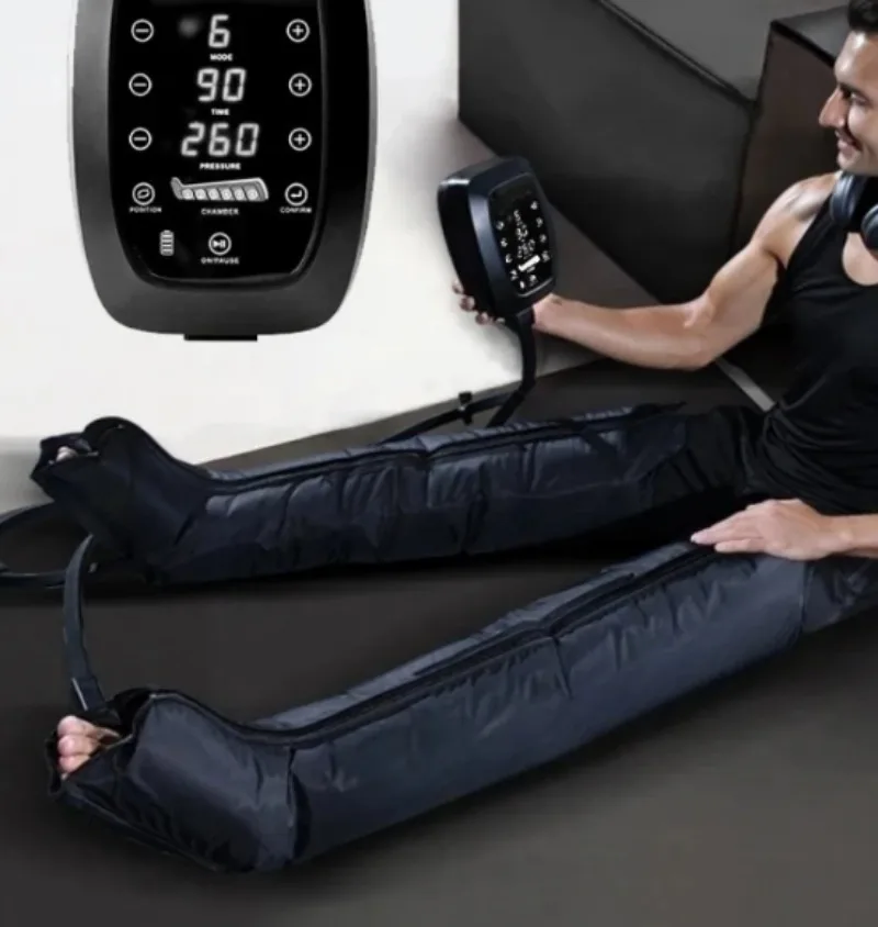 Sports Recovery Air Compression Leg Massager Boots 6/8 Chamber Electric Physio Massage Therapy Device