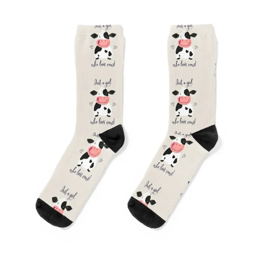 

Just A Girl Who Loves Cows! Hearts And Holstein. Socks Children's Sports Mens Socks Women's