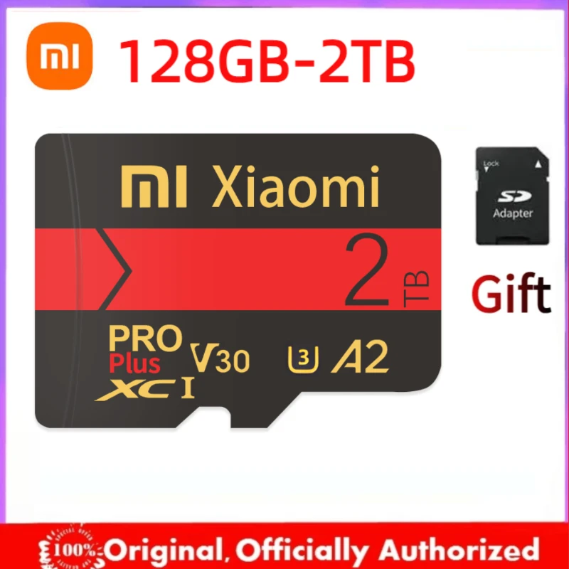 Xiaomi-Micro Cartão de Memória para Telefone, Micro SD, Flash Card, Classe 10, 1TB, 2TB, 128GB, 256GB, 512GB, A1, A2, Cam Telefone