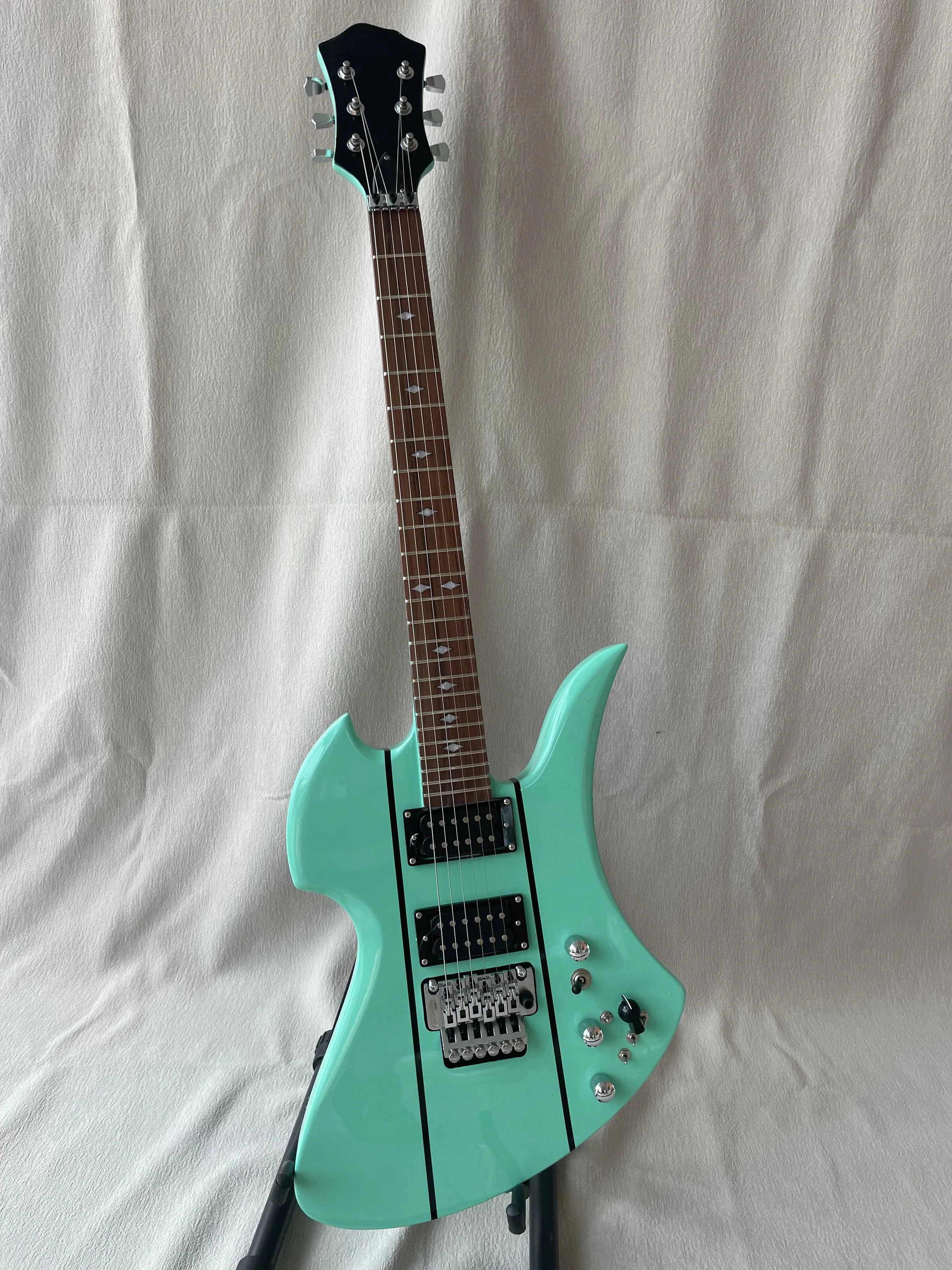 Customizable BC Rich  Guitar With Green Veneers Red Veneers