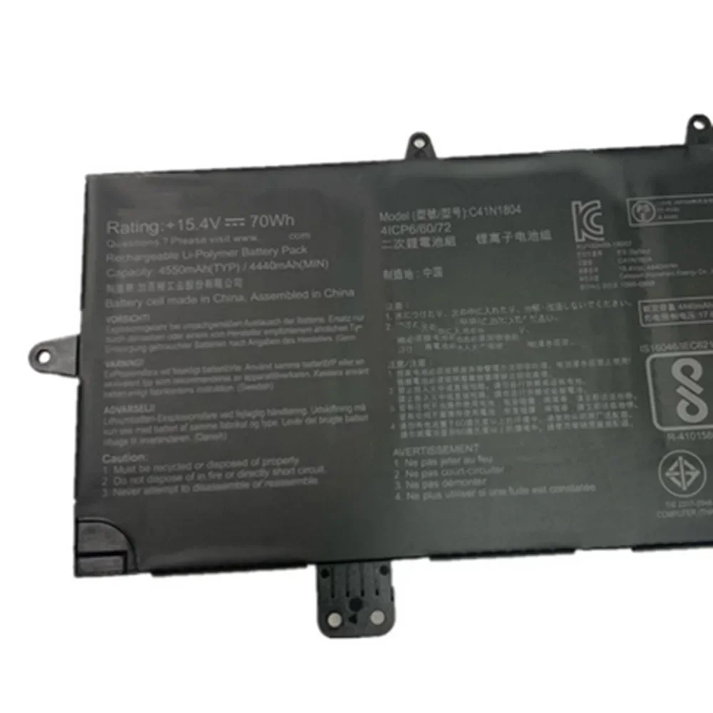 Imagem -02 - Bateria do Portátil para Asus Zenbook Pro 14 15.4v 70wh C41n1804 0b20002980 Ux450 Ux450fd Ux450fdx8265 Ux480 Ux480fd-be012r Be073t