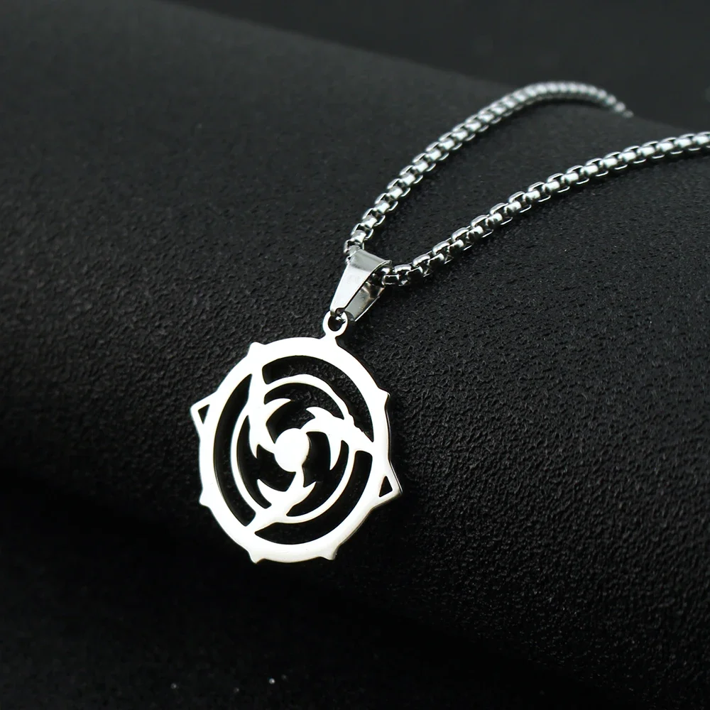 Genshin Impact Fatui Harbingers Scaramouche Theme Cosplay Titanium Steel Necklace Pendant Metal Choker Chain Accessories