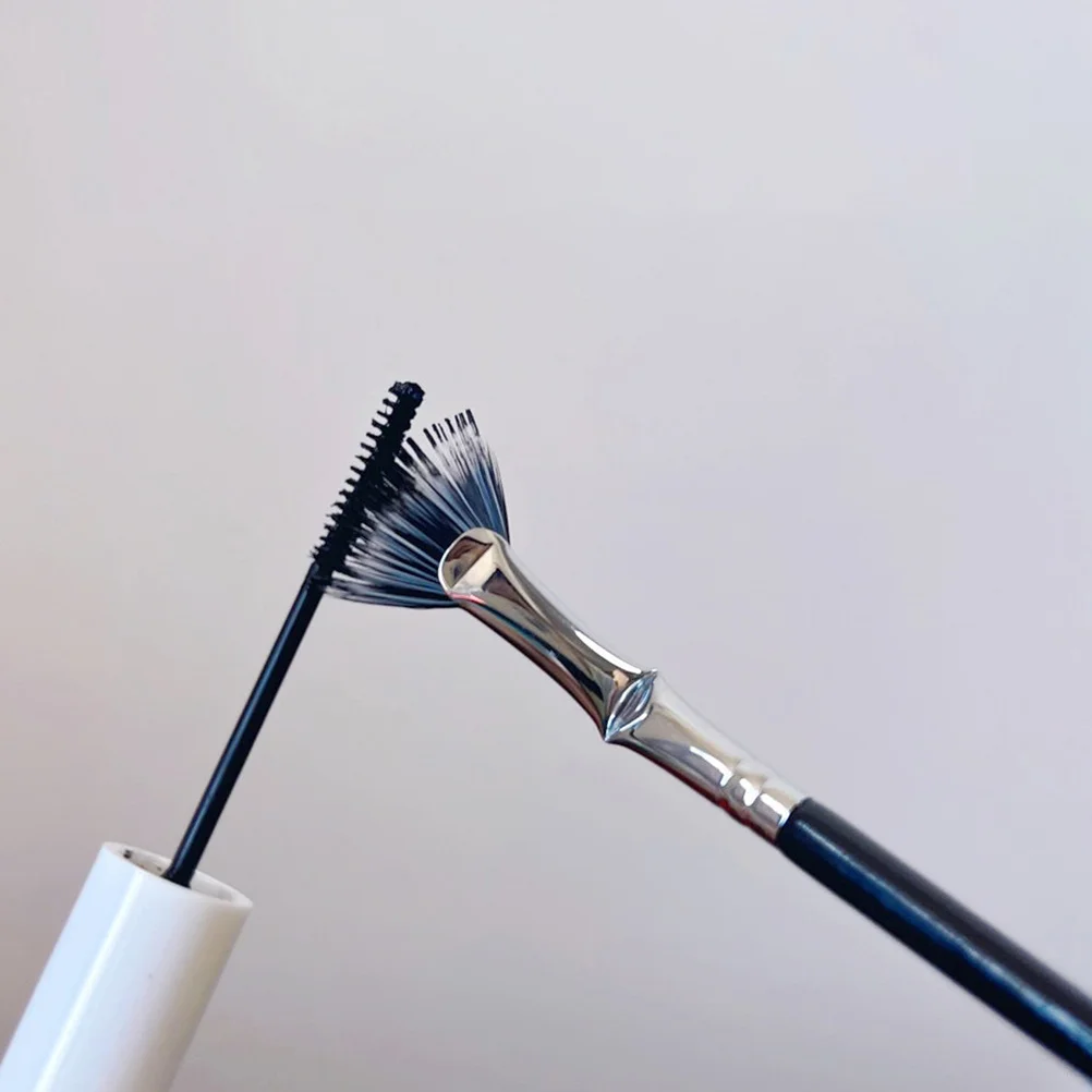Cepillo de rímel para pestañas, herramienta aplicadora de cepillo de pestañas en forma de abanico, resistente a roturas, Ideal para uso Personal, salones de viaje y