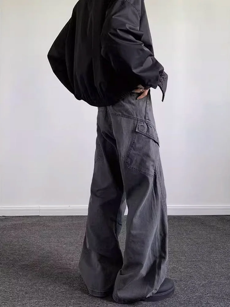 

Cleanfit American Retro Waed Work Pants Men's Autumn Winter Loose High Street Wide Leg Long Trousers Straight Leg Casual Pants