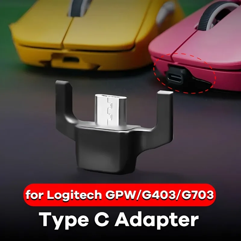 New For Logitech GPW/G403/G703 Mice Wireless G703 Universal Adapter Android Micro USB To TypeC Head Replacement Repair Parts
