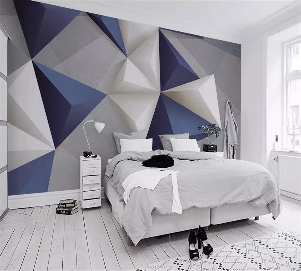 Customized wallpaper 3D photo mural geometric abstract Home decor Living room TV background wall bedroom restaurant wall fabric
