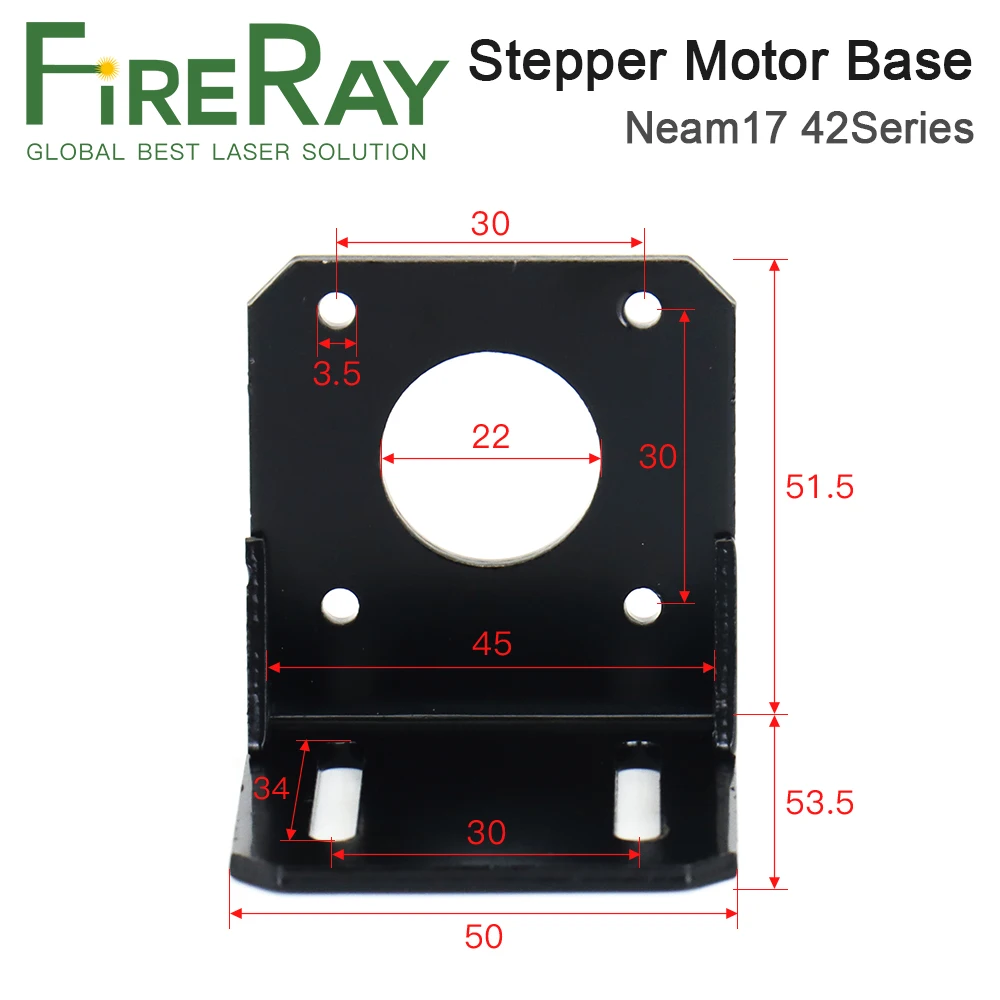 FireRay Nema17 Nema23 Nema34 Nema42 Motor Base For 42 57 86 Stepper Motor Aluminum Fixed Seat Fastener Mounting Bracket Support