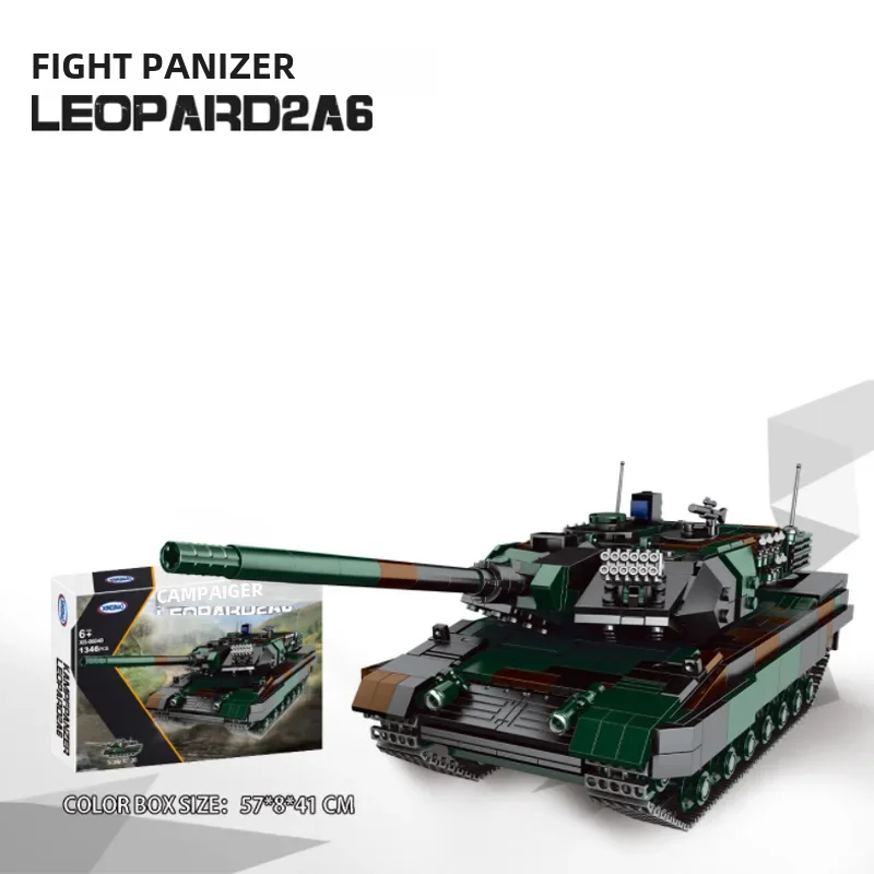 Star Castle XB06040-55 Leopard 2a6 Tank German Military Series Battlefield assembly model kidsren\'s building block toys