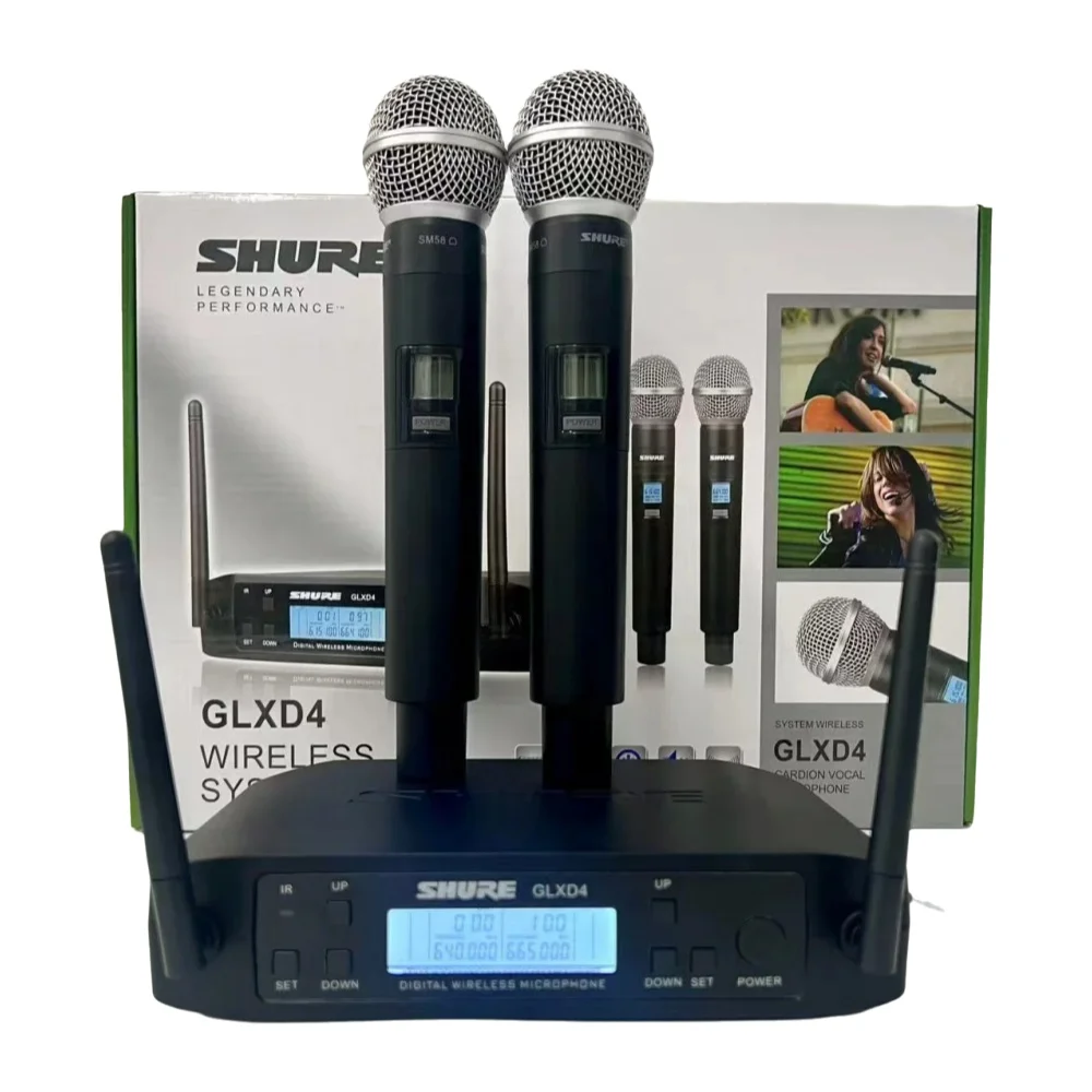 Microphone sans fil Shure GLXD4 SM58, dynamique, ultra-haute fréquence, professionnel, pour fêtes, scènes et karaoké. 3