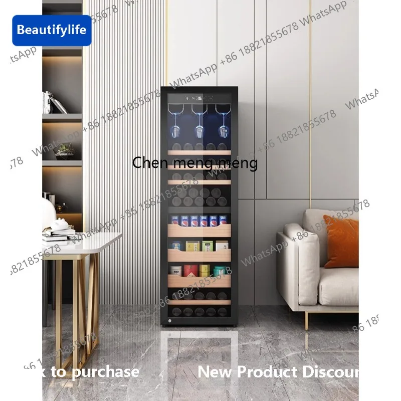 

E45 Red Wine Cabinet Single and Double Temperature Constant Temperature Wine Cabinet Compressor Ice Bar Air Cooling Frost-Free