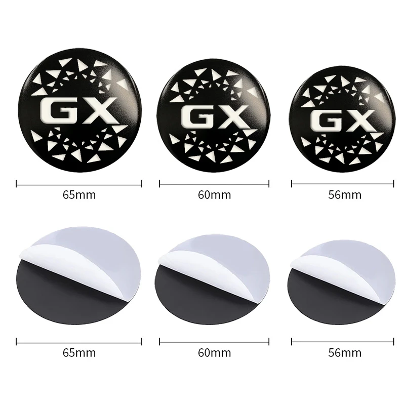 4pcs 56/60/65mm Car Wheel Center Hup Stickers for Lexus GX Logo GX400 GX460 GS300 GS350 ES200 ES GC GS IS LC LS LX NX RC RX UX