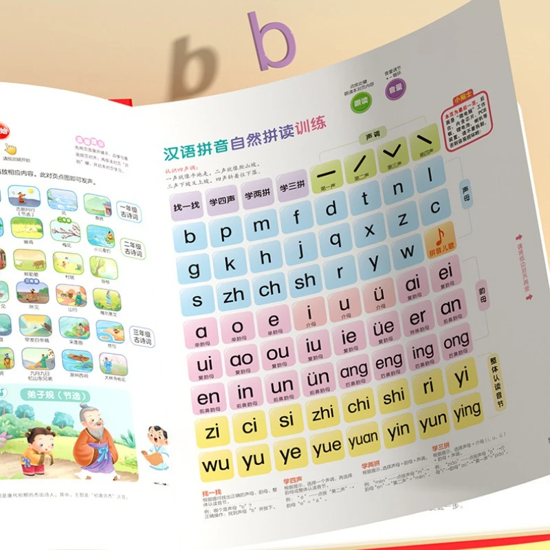Primary School Chinese Synchronous Literacy Audiobook, Children's Cognitive Early Education, Chinese Character Learning Book