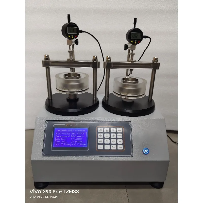 Лабораторный одометр Автоматический пневматический аппарат для испытания на расслабление почвы