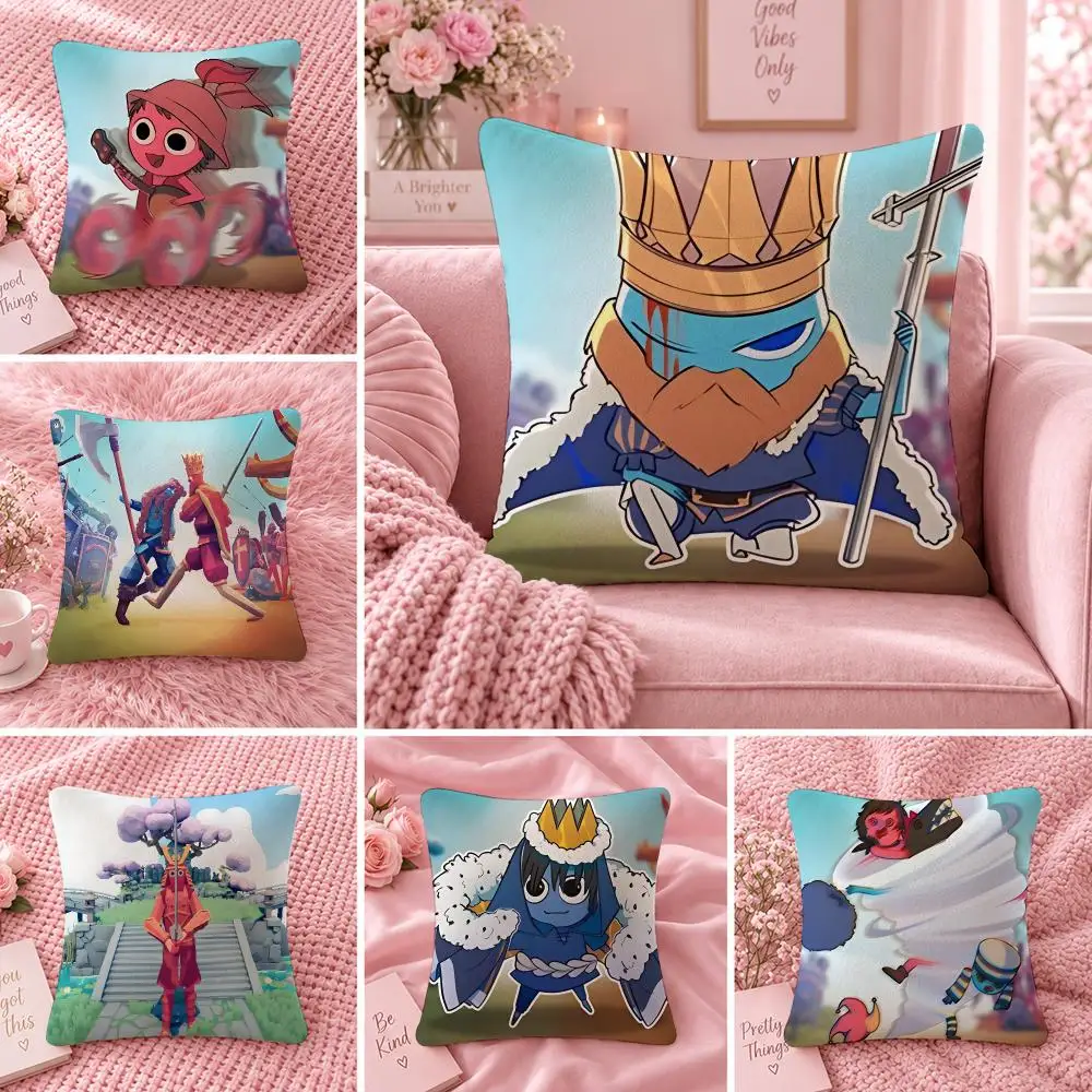 Game T-Totally Accurate Battle Simulator Cushion Cover Double Sided Print Short Plush Pillow Sofa Bedroom Dorm Room Decor Gift