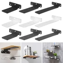 4-8 Inch Concealed Shelf Bracket White Black Steel  Shelf Wall Mount Bracket Home And Kitchen DIY Furniture Hardware