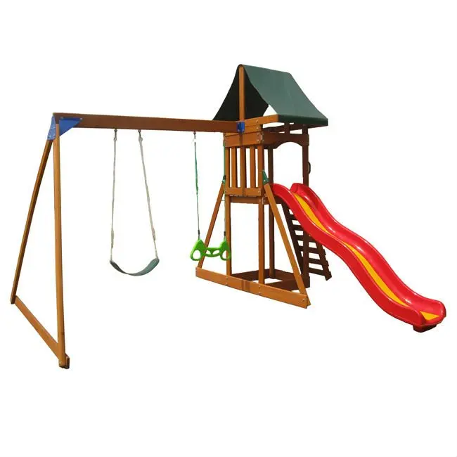 Children Swing Kids Wooden Garden Swing Slide Outdoor Furniture GHS