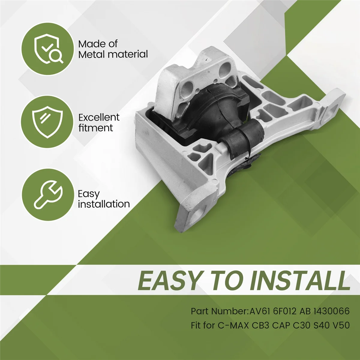 

Engine Mount AV61 6F012 AB 1430066 Fit for Ford C-MAX Focus Volvo (V50/S40/C30)JAS