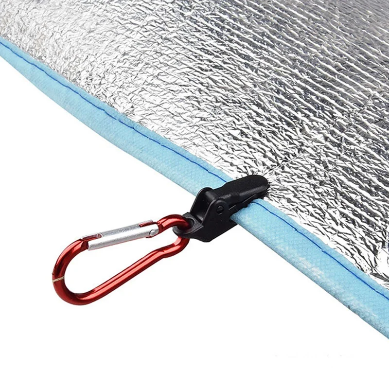10 Pack Tent Canopy Clips Tarpaulin Holder Clips Outdoor Wind Rope Clips Reusable Awning Climbing Camping Accessories