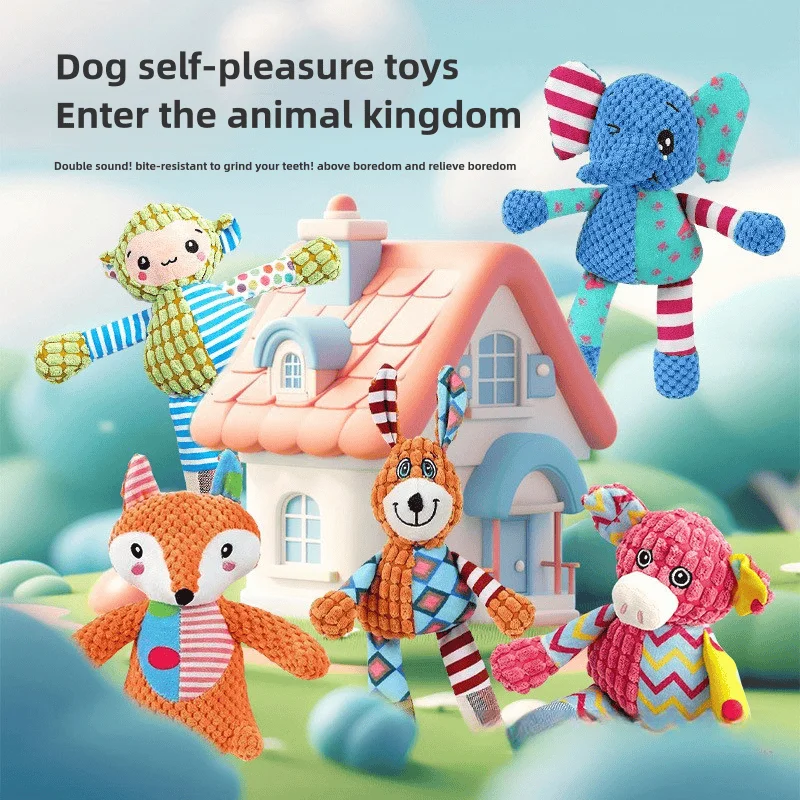 

New Pet Sounding Toy Rattling Paper Teeth Grinding Bite-Resistant Cute Cartoon Soft Series Dog Toy Pet Toy