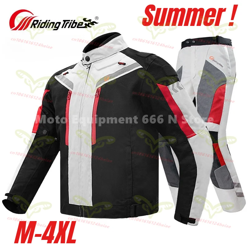 

Летняя мотоциклетная одежда для мужчин и женщин: светоотражающие дышащие сетчатые мотокуртки и брюки, водонепроницаемая гоночная одежда