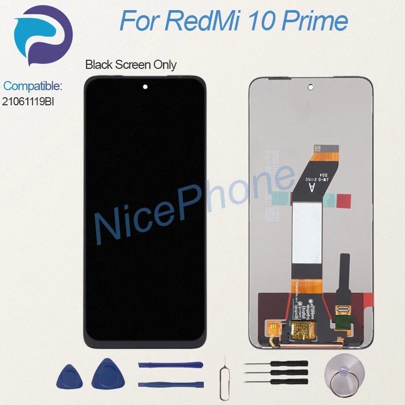 New And Tested For RedMi 10 Prime LCD Display Screen Touch Panel Digitizer 21061119BI 10 Prime Screen Display