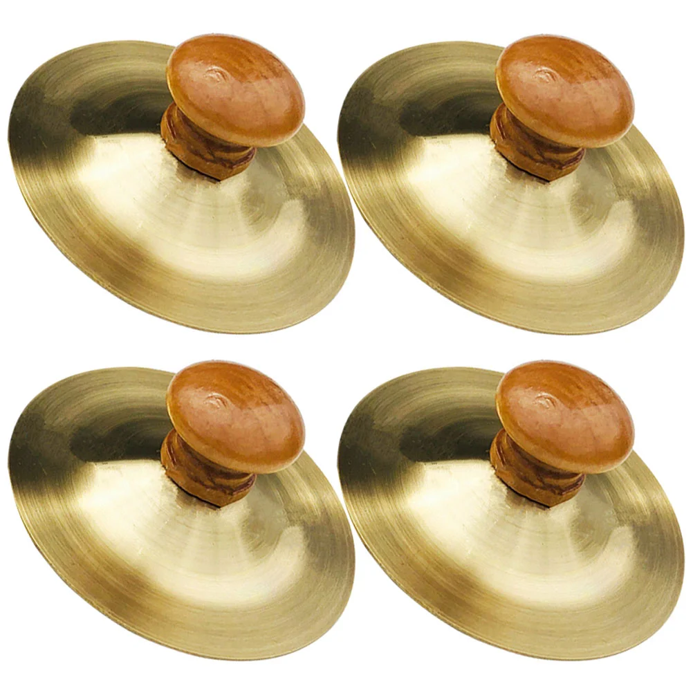 

4 Pcs Belly Dancing Finger Cymbals Children's Percussion Instrument Small Metal