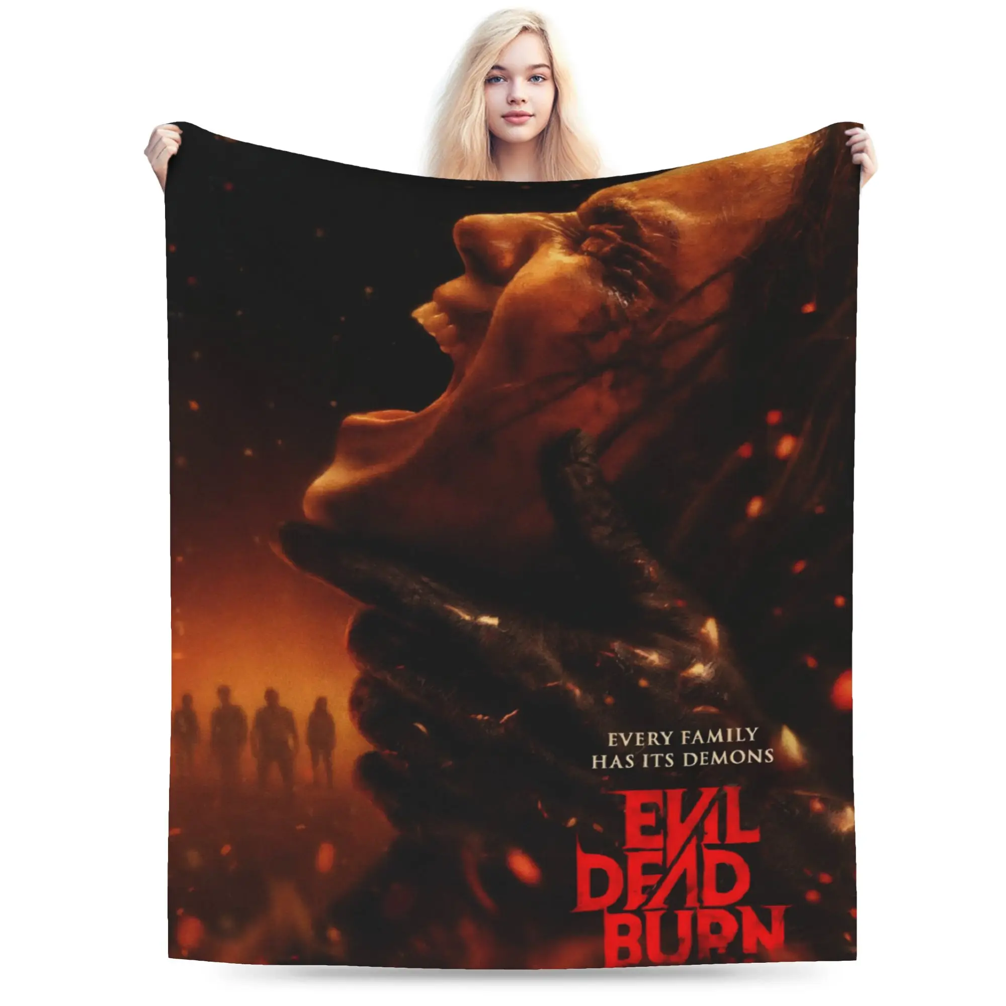 Evil Dead Burn Blanket Warm Cozy Fluffy  Throw Blankets for Sofa 50x60 Inch Multiple Sizes Rug Piece