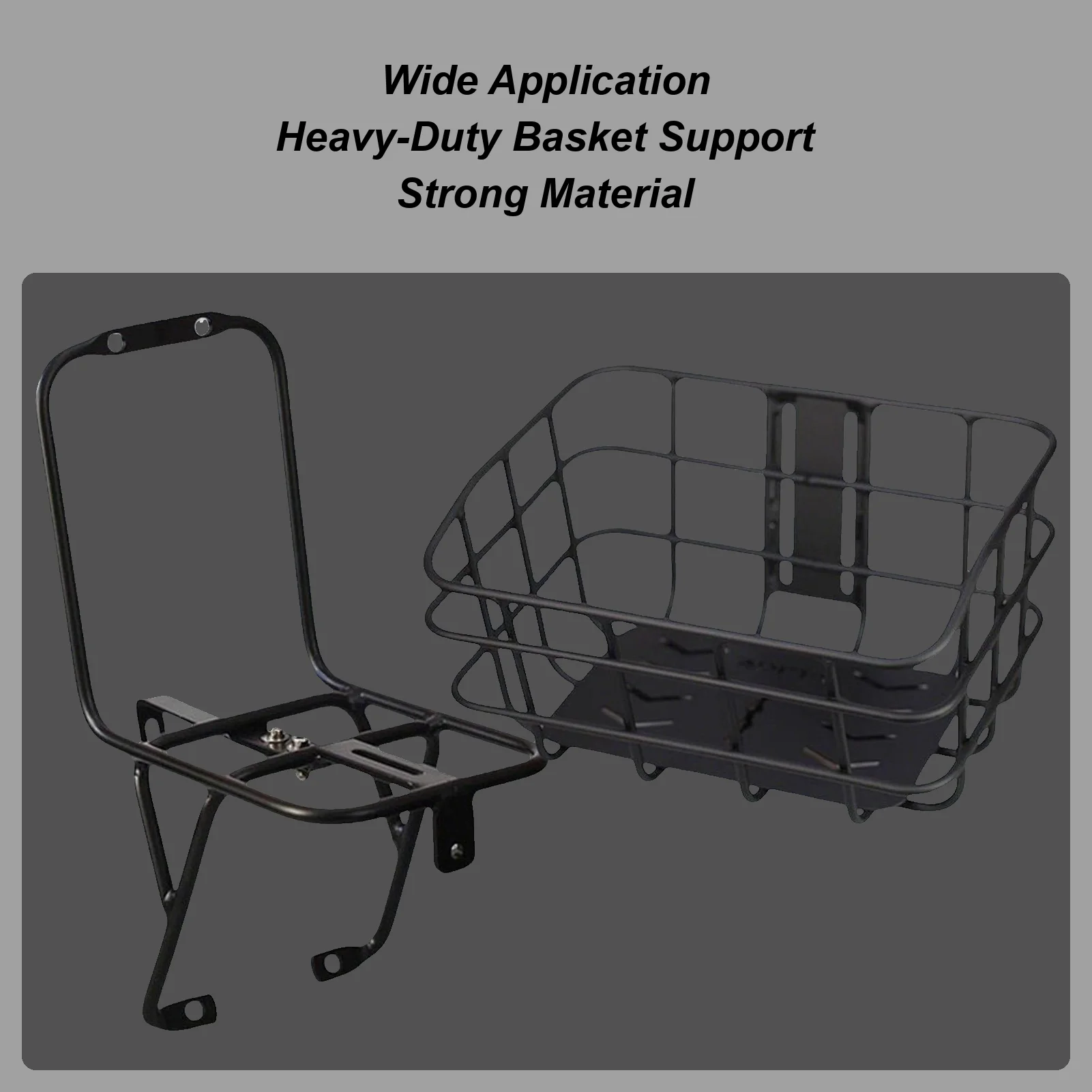 

Aluminum Alloy Bike Handlebar Wire Cargo Basket Bicycle Front Basket V-brake Bracket Cycling Handlebar Front Storage Rack