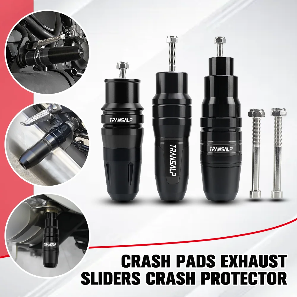 Motorcycle Exhaust Slider Crash Pads Falling Protection Frame Slider For Honda XLV 600 650 700 TRANSALP XL600V XL650V XL700V