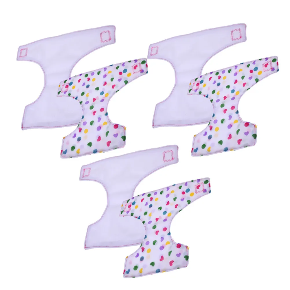 

6Pcs Baby Diapers Adjustable Soft Reusable Clothes Accessories 18 Inch American Pretend Play Dress Up Baby Diapers