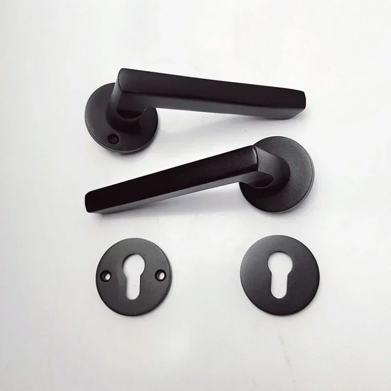 

Modern and Minimalist Indoor Door Lock, Black Split Lock, Silent Handle Lock, Space Aluminum Solid Magnetic Suction Lock