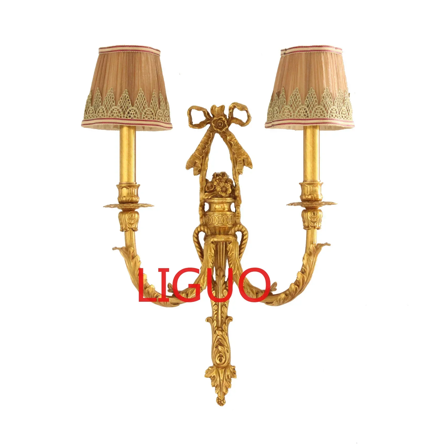 

French Pure Copper Wall Lamps For Villa Living Room Bedroom Wall Lamp Bar Club Project Lamp Retro European Wall Lights