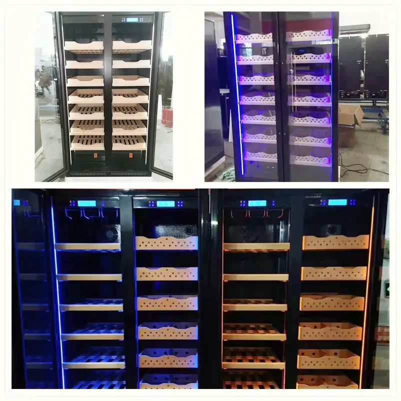 Double Door Cigar Cabinet Home Double Control Cigar Humidifier Constant Temperature And Humidity Control Humidity