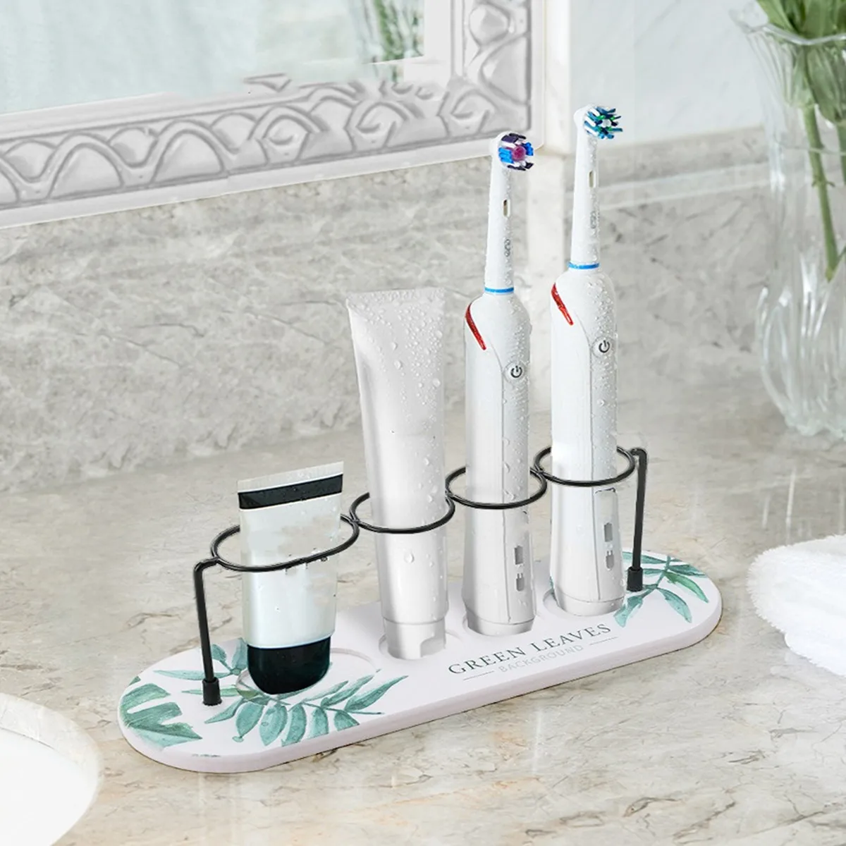 XINCHEN Toothbrush Holder Multifunction Base Frame Storage Rack Bath Accessories Tooth Brush toothpaste Stand Shelf Cup holder