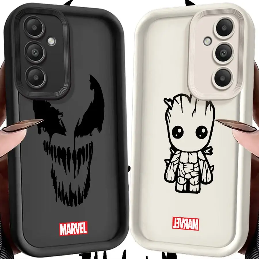 

Case for Samsung Galaxy S22 S25+ S21 S24 Plus S20FE S24Ultra S23 FE S25 Ultra Soft Shell Marvel Venom Groot Logo