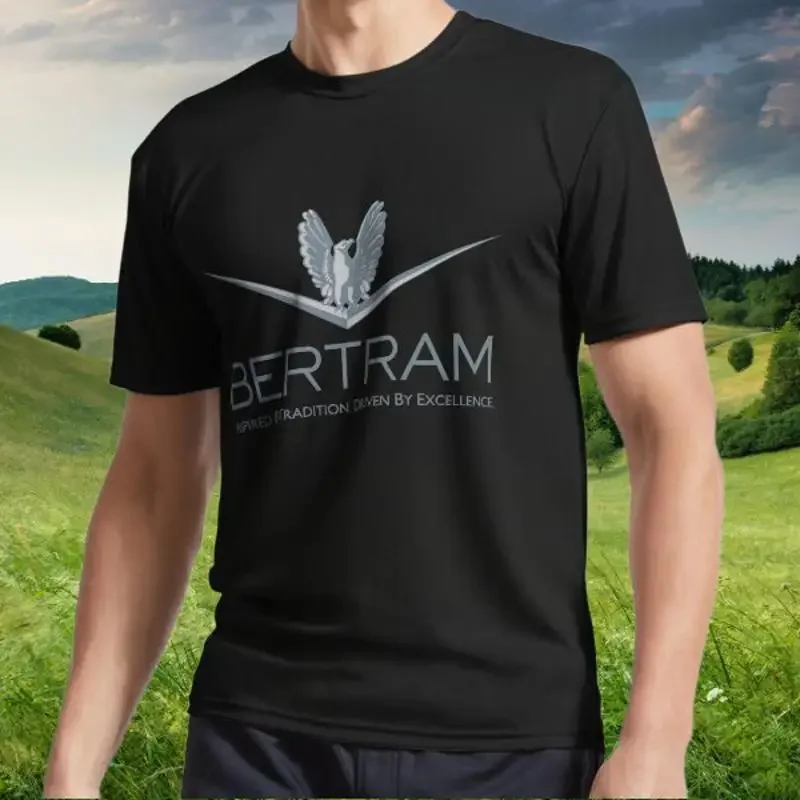 New BERTRAM YACHTS LOGO Active T Shirt American Funny S to 5XL