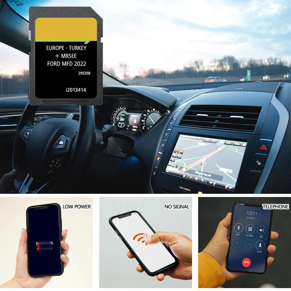 FOR Ford Tourneo Courier from 04/2014 MFD Europe Update NEW Version Car GPS Navigation SD Card