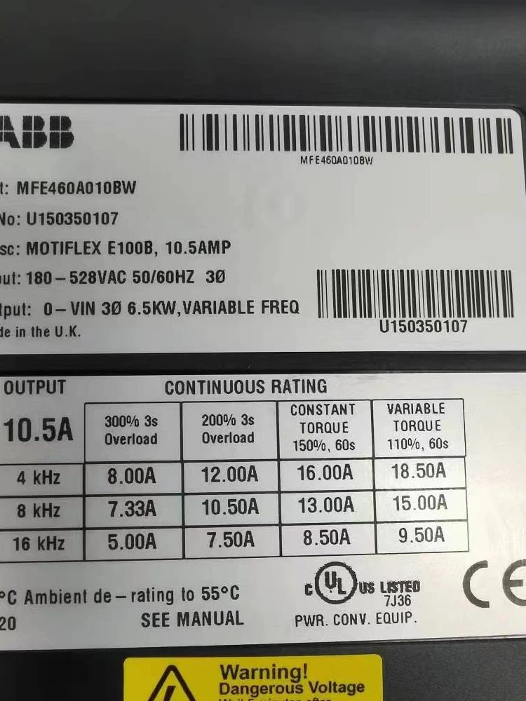 ABB Servo Driver MFE460A010BW Original Stock