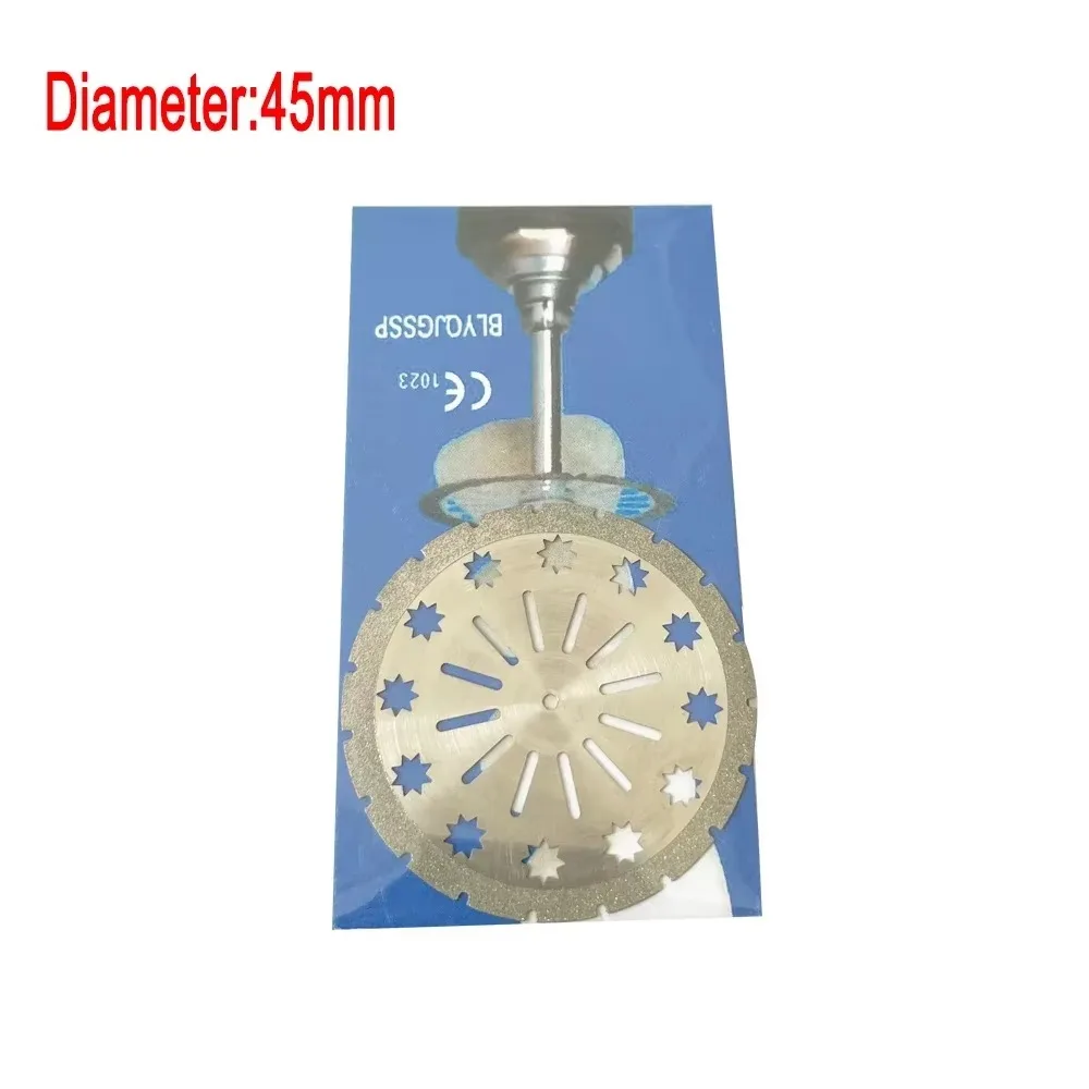 AG 1PCS Dental lab Double Sided Diamond Cutting Disc 45/50mm for separating polishing ceramic crown plaster or jade