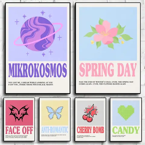 K-pop musikalbumposter estetisk väggkonsttryck Stray Kids gods boys band rock rappare kanvas hemmakontor sångare rumsdekor present 8 best sales två gånger affisch - №7